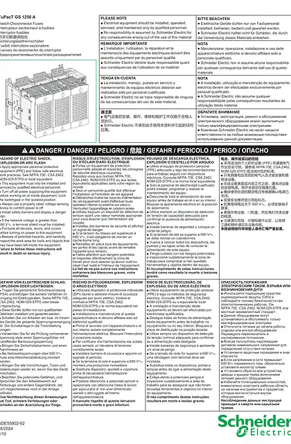 schneider施耐德FuPacT GS - 开关切断器保险丝 1250 A - 说明页